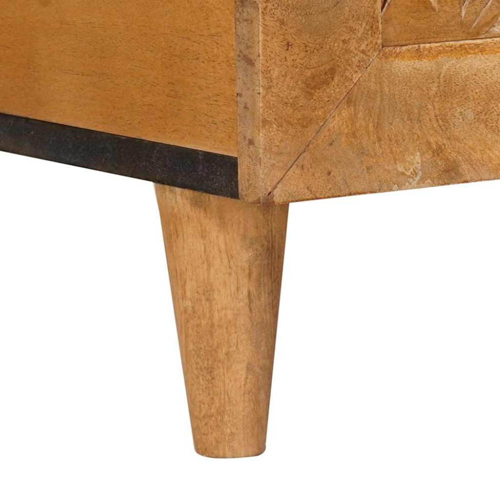 Produktbild för Kaffeebord Ljusbrun 100 x 54 x 40 cm Massivt mangoträ
