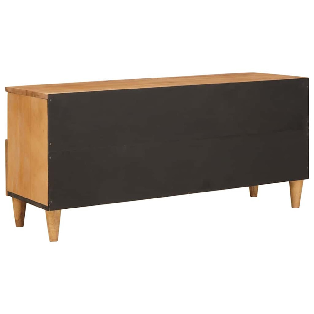 Produktbild för TV-skåp med låda med hylla 100 x 33 x 46 cm Massivt mangoträ