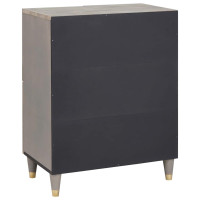 Produktbild för Sideboard Grå och Guld 60 x 33 x 75 cm Massivt mangoträ