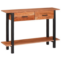 Produktbild för Konsolbord med låda med hylla Brun och svart 110 x 30 x 75 cm