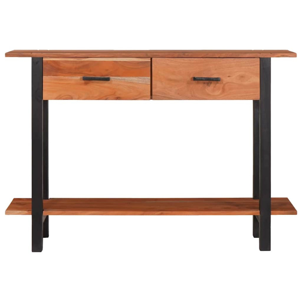 Produktbild för Konsolbord med låda med hylla Brun och svart 110 x 30 x 75 cm