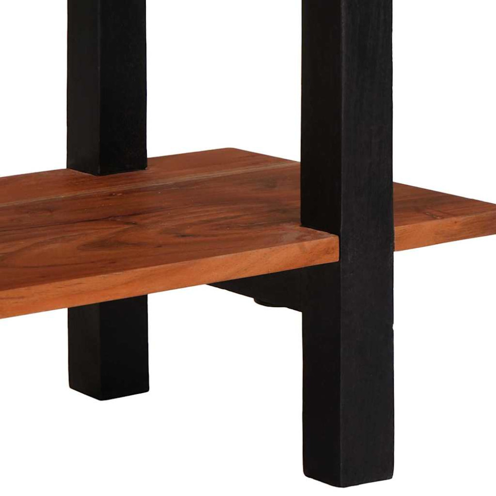 Produktbild för Konsolbord med låda med hylla Brun och svart 110 x 30 x 75 cm