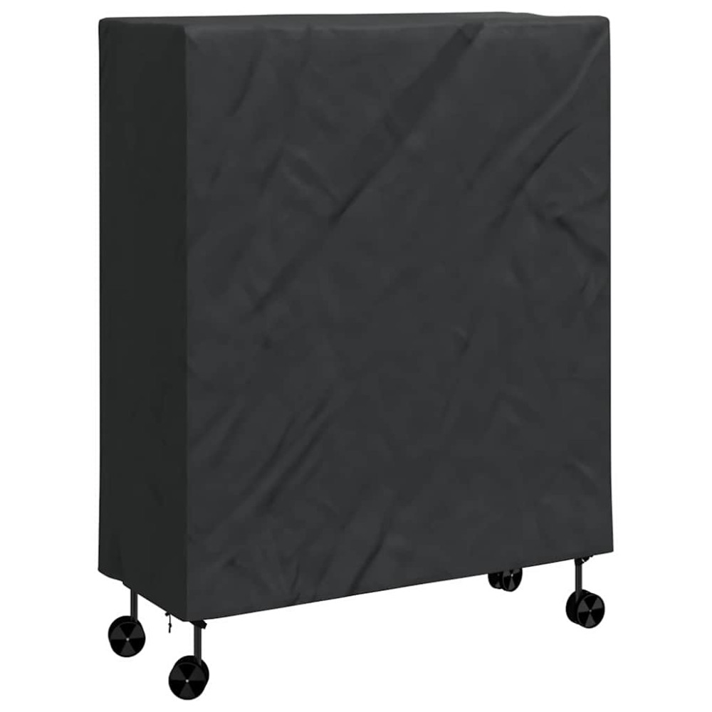 Produktbild för Pingpongbordskåpa Enfärgad Svart 165 x 70 x 185 cm tyg