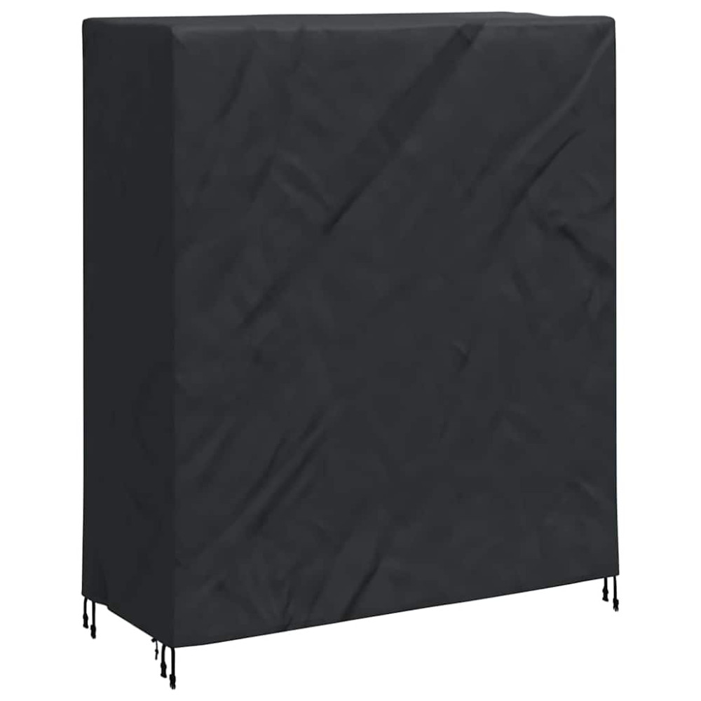 Produktbild för Pingpongbordskåpa Enfärgad Svart 165 x 70 x 185 cm tyg