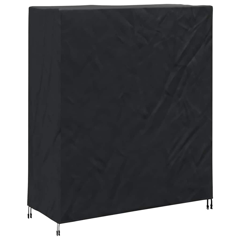 Produktbild för Pingpongbordskåpa Enfärgad Svart 165 x 70 x 185 cm tyg