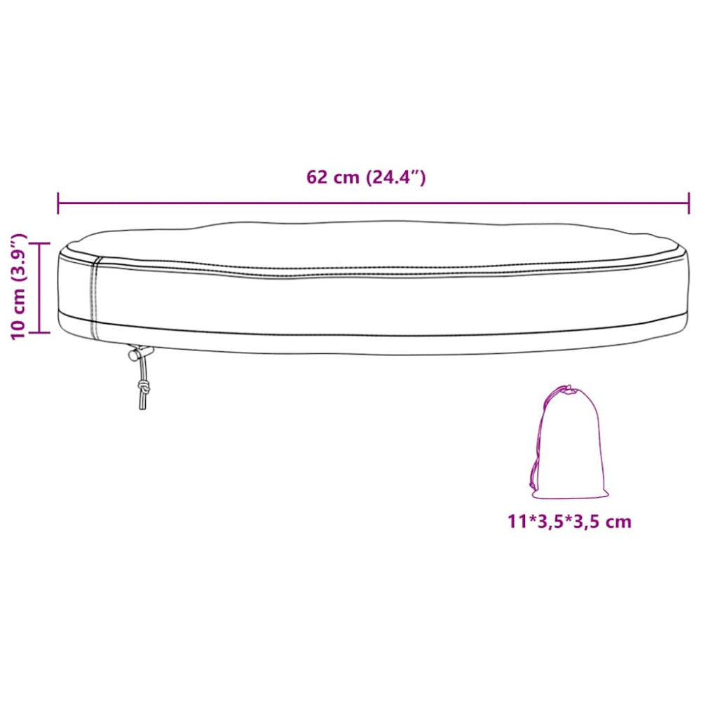 Produktbild för Utebordsskydd Svart 62 x 62 x 10 cm 210D Oxford Tyg