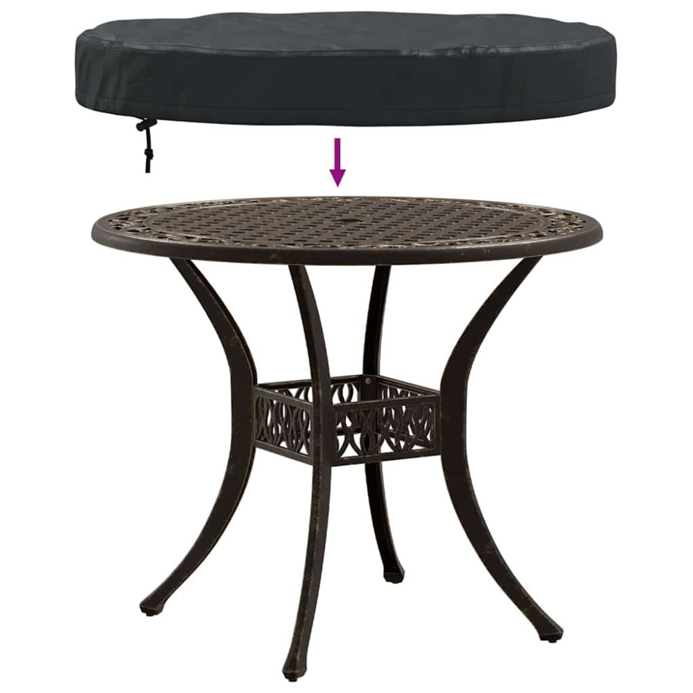 Produktbild för Utebordsskydd Svart 62 x 62 x 10 cm 210D Oxford Tyg