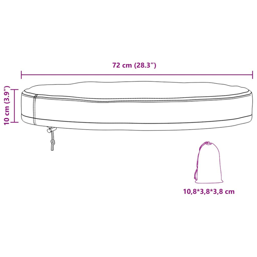 Produktbild för Utebordsskydd Svart 72 x 72 x 10 cm 420D Oxford Tyg