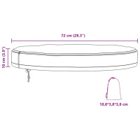 Produktbild för Utebordsskydd Svart 72 x 72 x 10 cm 420D Oxford Tyg