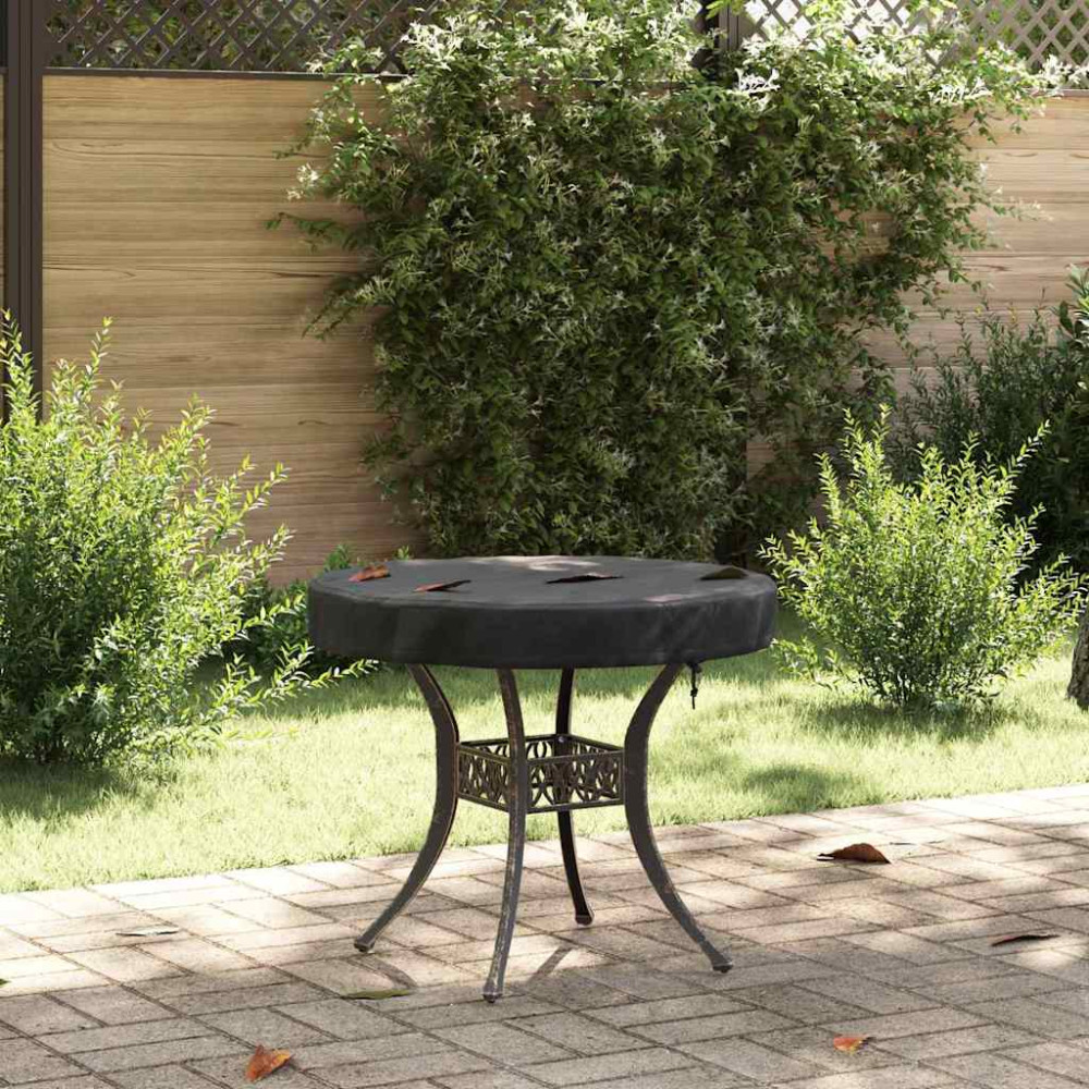 Produktbild för Utebordsskydd Svart 82 x 82 x 10 cm 420D Oxford Tyg