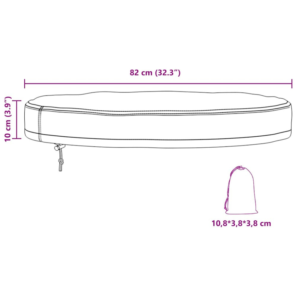 Produktbild för Utebordsskydd Svart 82 x 82 x 10 cm 420D Oxford Tyg