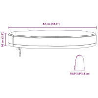 Produktbild för Utebordsskydd Svart 82 x 82 x 10 cm 420D Oxford Tyg