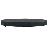 Produktbild för Utebordsskydd Svart 102 x 102 x 10 cm 420D Oxford Tyg