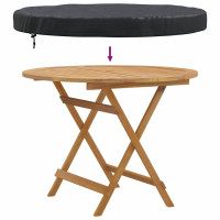 Produktbild för Utebordsskydd Svart 102 x 102 x 10 cm 420D Oxford Tyg