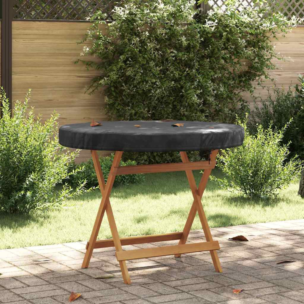 Produktbild för Utebordsskydd Svart 112 x 112 x 10 cm 210D Oxford Tyg