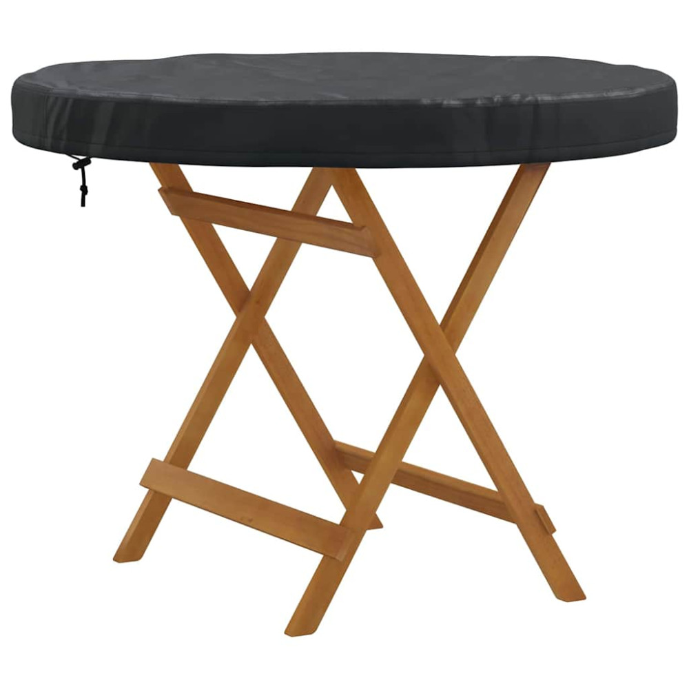 Produktbild för Utebordsskydd Svart 112 x 112 x 10 cm 420D Oxford Tyg