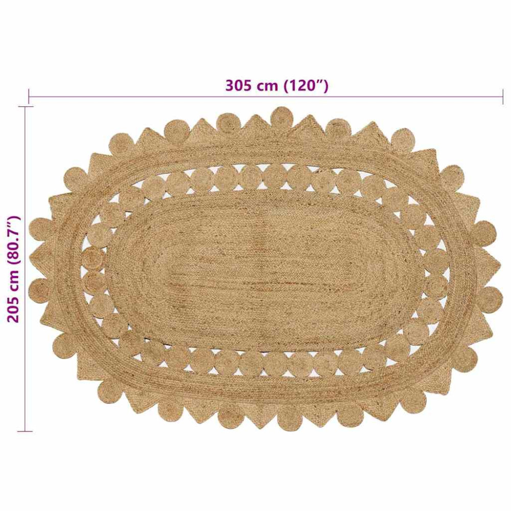 Produktbild för Områdesmattor Naturlig 205 x 305 cm Jute