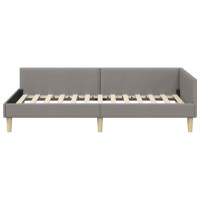 Produktbild för Hörn Sängram Taupe 80 x 200 cm tyg