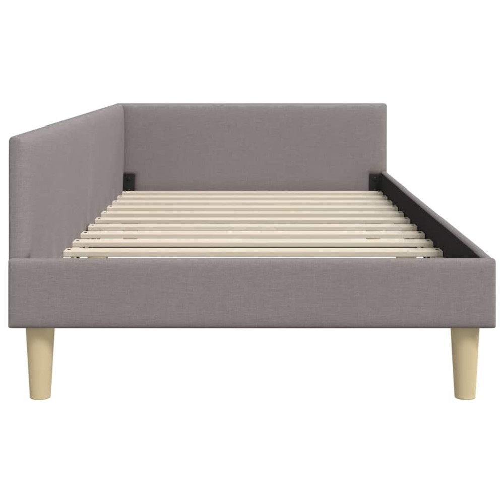 Produktbild för Hörn Sängram Taupe 80 x 200 cm tyg