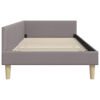 Produktbild för Hörn Sängram Taupe 80 x 200 cm tyg