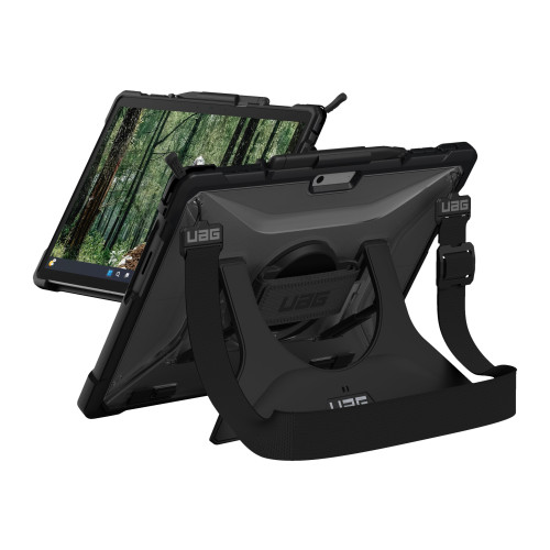 Urban Armor Gear UAG Plasma Series Rugged Case for Surface Pro 9 - Plasma Series w/ Handstrap and Shoulder Strap- Clear - baksidesskydd för surfplatta