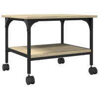 Produktbild för Skrivarställ 2 hyllor sonoma-ek 50x40x38 cm konstruerat trä
