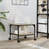 Produktbild för Skrivarställ 2 hyllor sonoma-ek 50x40x38 cm konstruerat trä