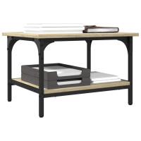 Produktbild för Skrivarställ 2 hyllor sonoma-ek 50x40x38 cm konstruerat trä