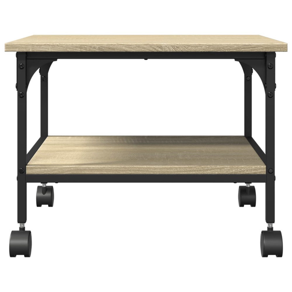 Produktbild för Skrivarställ 2 hyllor sonoma-ek 50x40x38 cm konstruerat trä