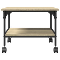 Produktbild för Skrivarställ 2 hyllor sonoma-ek 50x40x38 cm konstruerat trä