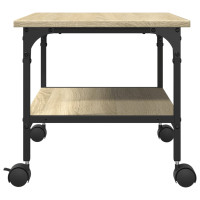 Produktbild för Skrivarställ 2 hyllor sonoma-ek 50x40x38 cm konstruerat trä