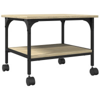 Produktbild för Skrivarställ 2 hyllor sonoma-ek 50x40x38 cm konstruerat trä
