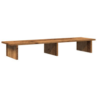 Produktbild för Skärmställ åldrat trä 100x27x15 cm konstruerat trä