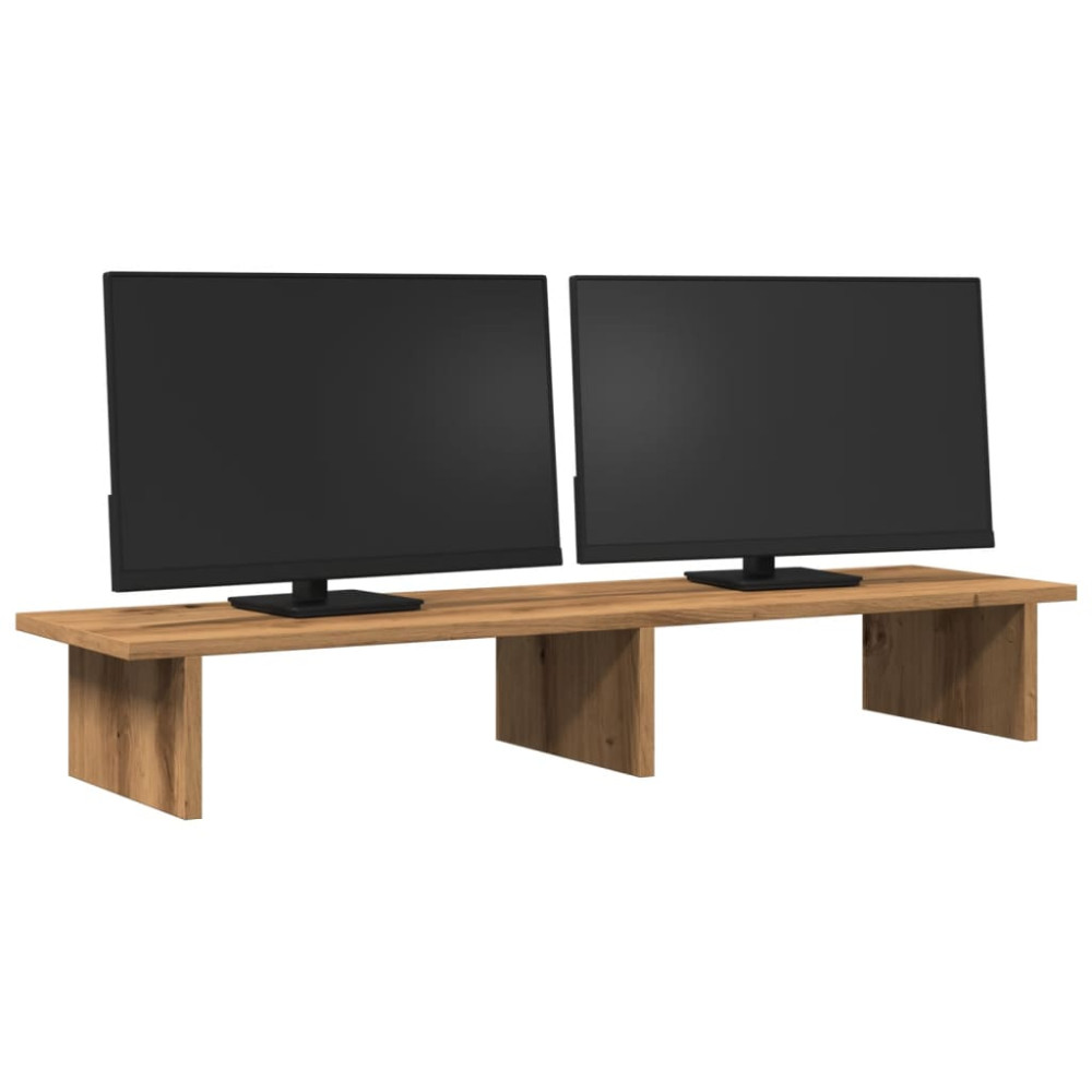Produktbild för Skärmställ ek 100x27x15 cm konstruerat trä