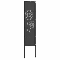 Produktbild för Trädgårds integritetsskärm Svart 32 x 140 cm Kallvalsat stål