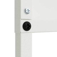 Produktbild för Trädgårds integritetsskärm Vit 32 x 140 cm Kallvalsat stål
