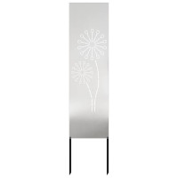 Produktbild för Trädgårds integritetsskärm Silver 32 x 140 cm Rostfritt stål