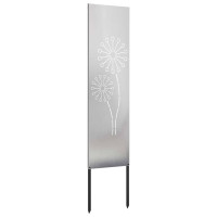 Produktbild för Trädgårds integritetsskärm Silver 32 x 140 cm Rostfritt stål