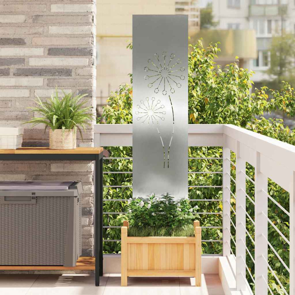 Produktbild för Trädgårds integritetsskärm Silver 32 x 140 cm Galvaniserat stål