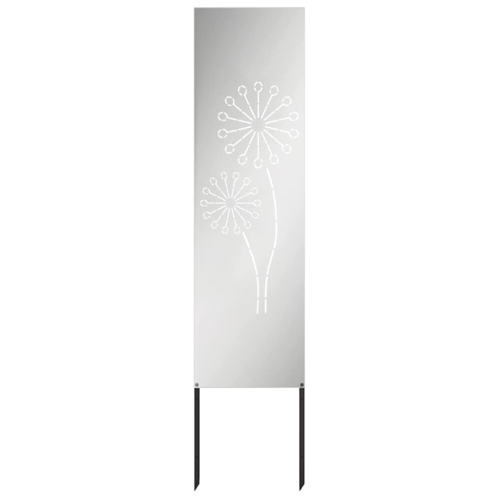 Produktbild för Trädgårds integritetsskärm Silver 32 x 140 cm Galvaniserat stål