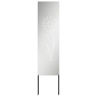 Produktbild för Trädgårds integritetsskärm Silver 32 x 140 cm Galvaniserat stål