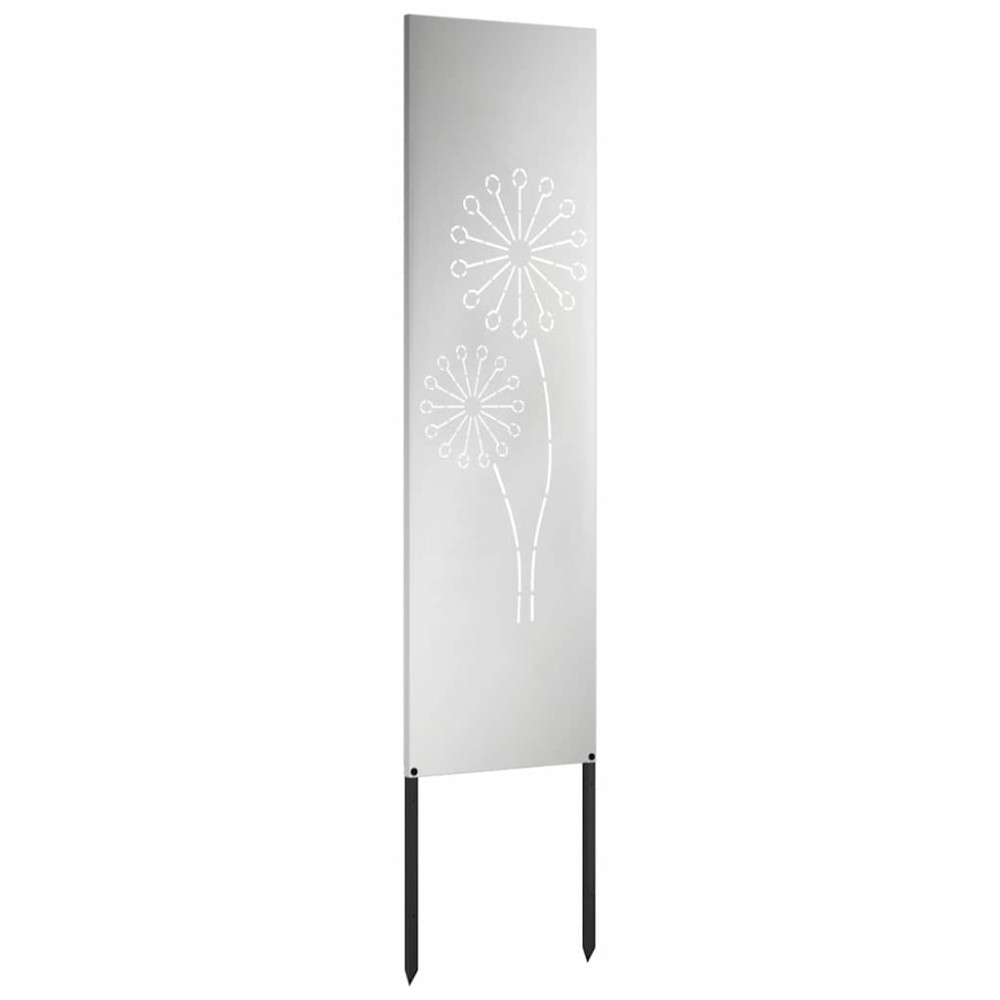 Produktbild för Trädgårds integritetsskärm Silver 32 x 140 cm Galvaniserat stål