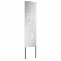Produktbild för Trädgårds integritetsskärm Silver 32 x 140 cm Galvaniserat stål