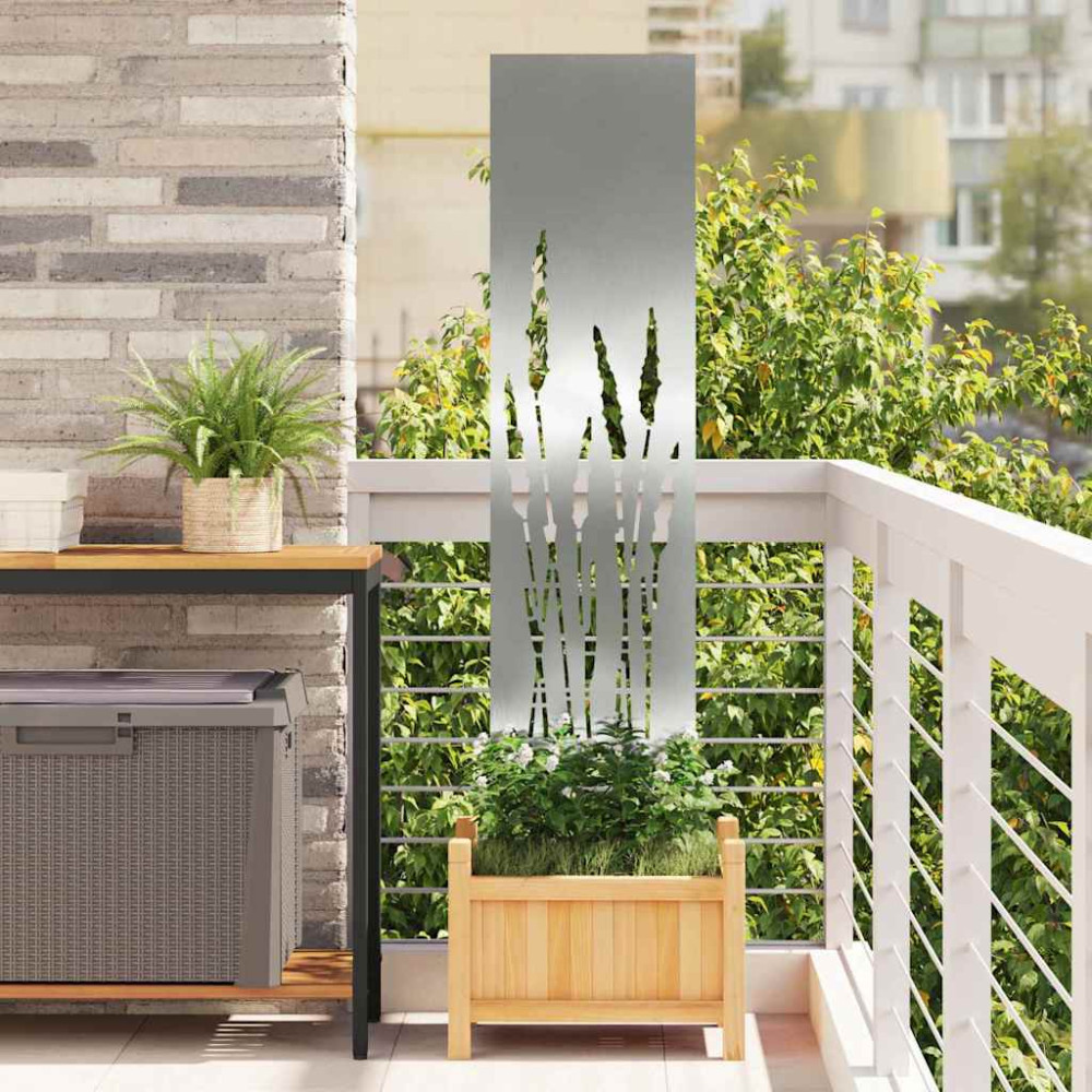 Produktbild för Trädgårds integritetsskärm Silver 32 x 140 cm Galvaniserat stål