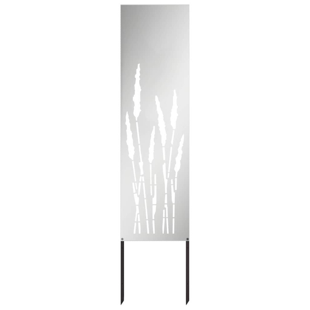 Produktbild för Trädgårds integritetsskärm Silver 32 x 140 cm Galvaniserat stål