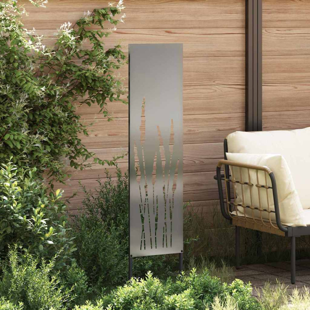 Produktbild för Trädgårds integritetsskärm Silver 32 x 140 cm Galvaniserat stål