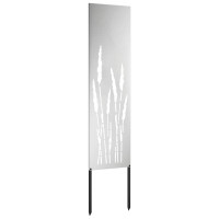 Produktbild för Trädgårds integritetsskärm Silver 32 x 140 cm Galvaniserat stål