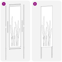 Produktbild för Trädgårds integritetsskärm Silver 32 x 140 cm Galvaniserat stål