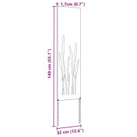 Produktbild för Trädgårds integritetsskärm Silver 32 x 140 cm Galvaniserat stål