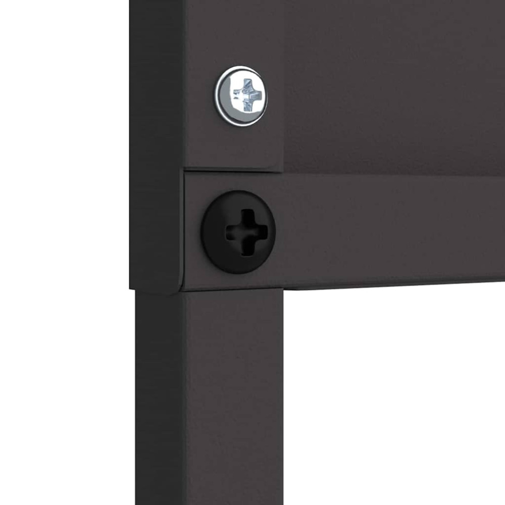 Produktbild för Trädgårds integritetsskärm Svart 32 x 140 cm Kallvalsat stål